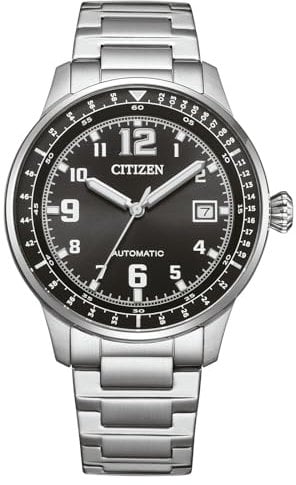 CITIZEN Herren Analog Japanisches Automatikwerk Uhr mit Edelstahl Armband NJ0190-51E