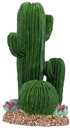 Toddmomy Décoration De Terrarium Résine De Cactus pour Reptiles Ornement Réaliste pour Tanks à Lézards Et Tortues Crée Une Atmosphère Naturelle Et Confortable