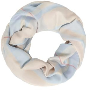 s.Oliver Karierter Loop-Schal aus Modalmix hellblau ONESIZE