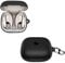KZIOACSH Silicone Case for Beats Powerbeats Pro 2, Ultra Slim Anti-Scratch Anti-Lost Protective Earbuds Case Lightweight Washable Sumdge-Proof Earphone Skin Cover with Carabiner, Black