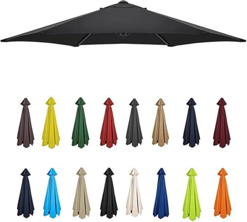 Toldo de Recambio de Sombrilla 2/2.3/2.5/2.7/3 Metro Impermeable Cubierta de Repuesto para Paraguas 6/8 Varillas Terraza Exterior Parasol Jardin Ttrasero Paño de Repuesto(Color 4,(6ribs) 2.7m/8.8ft)