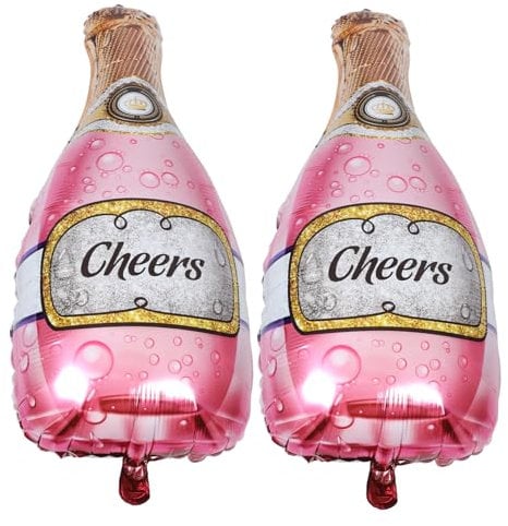 Ciieeo 2pcs Unique Martini Wine Balloons Decorative Party Balloons for Bachelor Engagement