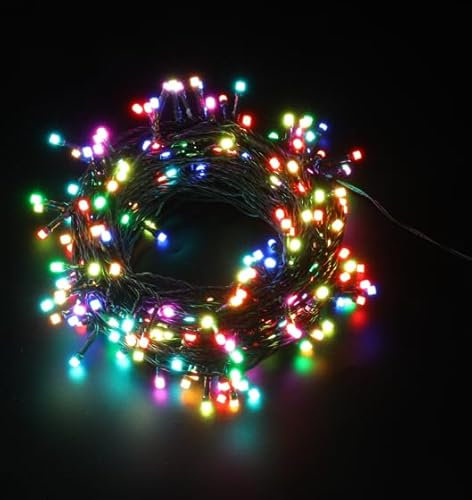 GlobaLink Luci Albero Natale 500LEDs, Catena Luminosa 100M Esterno IP44 Impermeabile,9 Modalità Dinamici,Funzione Memoria, Calda Decorazione Natalizia per Casa Interno Giardino-Multicolore