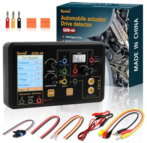 Kawish QDB-4A Zündspulen-Tester, Automobil-Aktuator-Detektor(PWM), Diagnosegerät für Einspritzventile, Magnetventile, Leerlaufschrittmotoren und Harnstoffpumpen