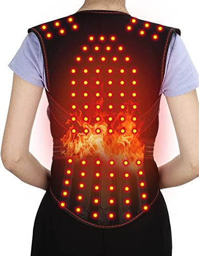 Rückenkorrektor turmalin selbstheizender Magnettherapie Taille Rückenlehre Haltung Korrektur Wirbelsäulenletzungshalle Gürtel Schmerz Relief Werkzeug Gesundheit und Entspannung (Größe: XL (108pcs