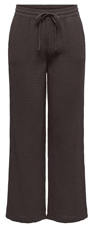 JDY Damen Hose Mit Weitem Bein Und Hohem Bund Und Seitentaschen Jdytheis Life Wide Pant WVN Noos
