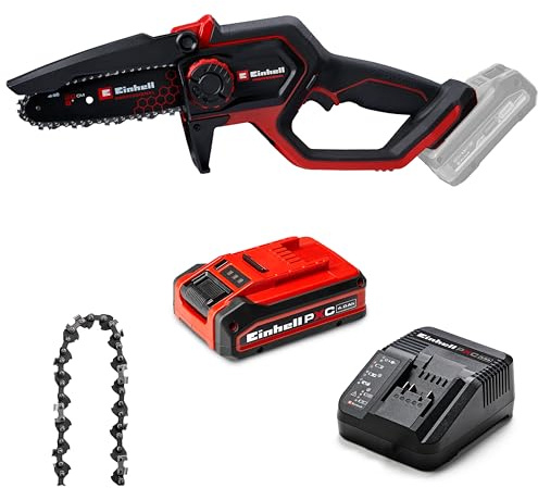 Einhell Professional Akku-Astkettensäge GP-PS 18/20 Li BL Kit PXC (18 V, 15 cm Schnittlänge, 8 m/s Kettengeschwindigkeit, autom. Kettenschmierung, inkl. 4,0 Ah PLUS Akku, Ladegerät und Ersatzkette)