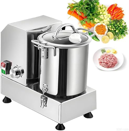 BOOZXCV Robot da Cucina Elettrico con capacità di 6L/9L/15L, Tritatutto Professionale per Verdure e Carne con velocità variabile Fino a 3700 Giri/Minuto, Macchina per la Preparazione (15l)
