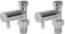 Milano Chrome Straight Heated Towel Rail Radiator Valves