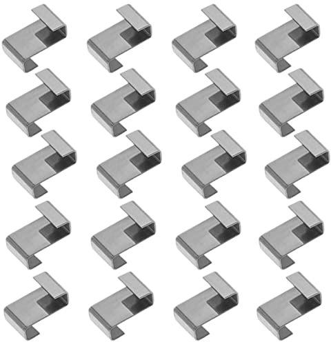 HONGCI 100 Pcs 301 Boucle en Z en Acier Inox pour vitrage de serre chaude,pinces de fixation pour vitre de verre à effet de serre