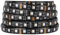 BTF-LIGHTING 5050 RGBW RGB+Warm Weiß (2700K-3000K) 4 Farben in 1 LED 5M 60LEDs /m Mehrfarbige LED Lichtband IP65 Wasserdicht Schwarz PCB DC12V LED Streifen
