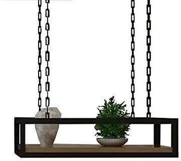 Deckenregal Hängend Küche Bar, Stabiler Deckenhänger, Küchenhänger, Hängeregal for Blumen pflanzen Blumenstand Topfhänger Küche Pfanne Rack Küchenregal Topf Rack Pot Regal Decke ( Size : 100×25×15cm )