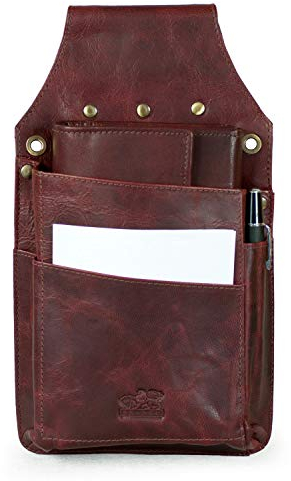 Branco, Kellnerholster Kellnerhalfter aus Echt-Leder, Dunkles Rost-Rot Used-Look, 79437