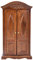Puppenhausmöbel-Zubehör im Maöstab 1:12, Miniaturgarderobe Vintage Holzbraun Doppeltür Schrank Kleiderschrank Puppen Hauszubehör Puppenhausmöbel(EIN)