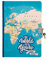 I-TOTAL® - Journal secret fourni avec cadenas en métal et deux clés/journal secret PAGES en DOTS (BLUE MAPS)