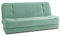 Schlafsofa Sena - Sofa mit Schlaffunktion, Velours Stoff, Bettsofa mit Bettkasten, Couch, Sofagarnitur, Couchgarnitur (Mintgrün (Manila 11))