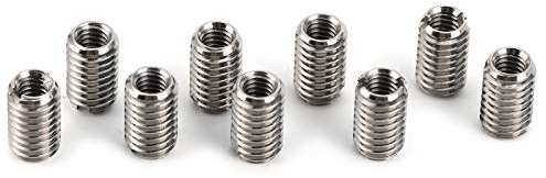 Hyuduo 10 piezas de inserción de reparación de roscas, sujetador de perno reductor de M6 x 1 a M4 x 0,7, manguitos de rosca de tornillo Phillip para equipos mecánicos (10 mm de largo),tuerca