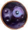LOMUTY Handpan Drum 12 Töne 22 Zoll Stahltrommel in D-Moll Kurd 440 HZ Steel Tongue Drum mit weicher Tasche, Harmonic Percussion für Sound Healing, Meditation, Yoga, Violett