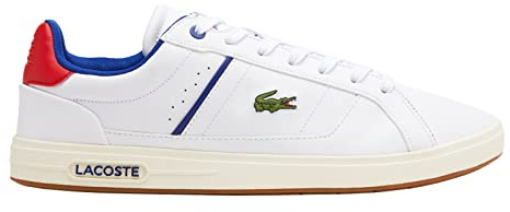 Lacoste Herren Schuhe Schnürschuhe Sneaker Europa Pro, Farbe:Weiß, Schuhgröße:EUR 43, Artikel:-286 White/red