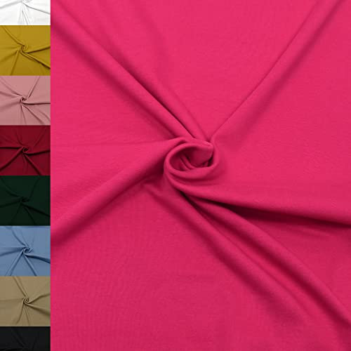 MAGAM-Stoffe Noah Bündchenstoff Feinstrick uni Oeko-Tex Meterware 50cm (08. Pink)