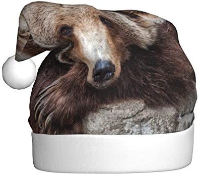 DANLIM Brown Bears Weihnachtsmütze Weich Faul Warm Yard Damen Mütze Wintermütze Neutral Hut Geeignet Für Jugendliche Erwachsene