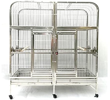 Flight Cage Große Größe 304 Edelstahl Papageienkäfig Doppelvogelkäfig Amazonen 125cmX60 Vogelkäfig