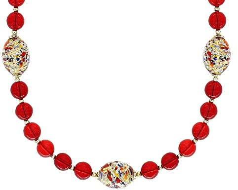 Venetiaurum - Collar con Piedras en Cristal de Murano Original y Plata 925 - Joya Made In Italy Certificada