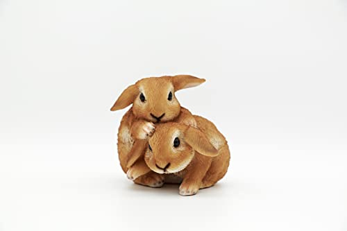 DecoTrend GmbH Dekofigur Kleines Hasenpärchen sitzend 11,5x11x11cm