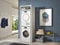 Arredo Stock Mobile a colonna per lavatrice e asciugatrice bianco, 70x64x203 cm