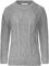 AJFASHION Women Jumpers New Ladies Long Sleeve Chunky Cable Knitted Jumper Crew Neck Winter Sweater Top UK Size 8-22 Grey