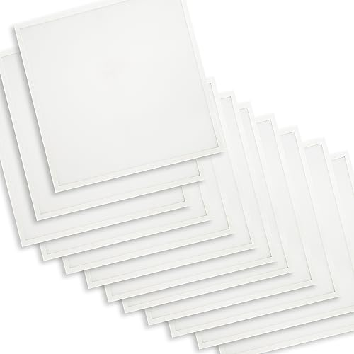 ELG Leuchten 12 x Hochwertige LED Panelleuchte, Einlegeleuchte 62x62cm, Rasterdeckenleuchte, 4000K (neutralweiß), 4000 Lumen, 25 Watt (inkl. Treiber)