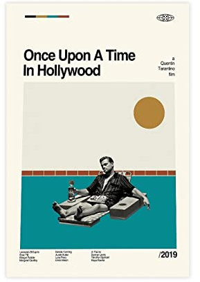 Leinwand-Poster mit Comedy-Filmen Once Upon A Time In Hollywood, Wandkunst, Dekor, Bild für Wohnzimmer, Schlafzimmer, Dekoration, ungerahmt, 30 x 45 cm