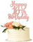 Gyufise 1Pc Happy 16th Birthday Cake Topper Rose Gold Glitter 16 & Fabulous Sweet 16 Birthday Cake Pick for Celebrating 16th Birthday Anniversary Party Cake Decorations Supplies