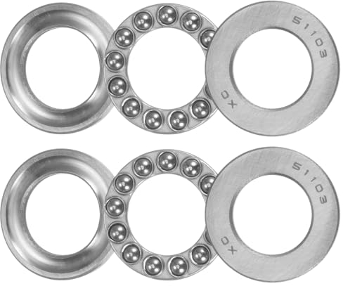 QUARKZMAN 51103 Axial Kugel Lager 17mm x 30mm x 9mm Stahl mit Hohem Kohlenstoffgehalt und Unterlegscheiben ABEC1 2Stk
