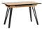 byLIVING Esszimmertisch Berlin/Tischplatte Artisan Eiche hell-braun/Füße Metall schwarz/mit Synchron-Auszug/B 120-160, H 75, T 80 cm