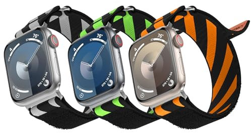 XIIORE Cinturino Sportivo in Nylon per Apple Watch 38 mm, 40-41-42-44-45-46-49 mm Ultra, Ultra 2, SE 10-9-8-7-6-5-4-2-3-1 Uomo Donna