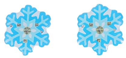 Lot De 25 Broches De Noël À LED Clignotantes Pour Badge De - Épingles Lumineuses - Broche Lumineuse De Noël - Cadeaux De Fête De Noël (Flocon De Neige)