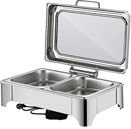 Food Warmer, Chafing Dish Chafing Dish Food Warmers Commercial Buffet Servers and Warmers Chafing Dishes with Lids (Double Grid)