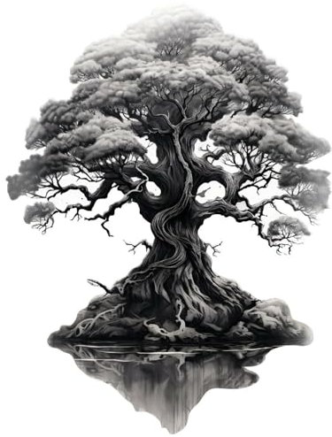 Samunshi® Wandtattoo Yggdrasil Wanddekoration Wandsticker nordische Legenden für Kinderzimmer Wohnzimmer Wikinger Wanddeko Odin23x30cm