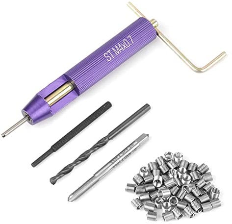 Haosie 50pcs M4*2D Thread Repair Kit, Stainless Steel Thread Repair Installation Kit, Thread Repair Tool Set for Parts That Require Frequent Disassembly