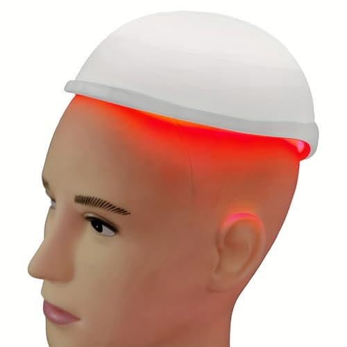Layhou Haarwuchskappe, Rot- und Blaulicht-Haartherapiegerät, Heißkompresse zur Behandlung von Haarausfall, Kopfhautentspannung, für Männer und Frauen, 3 Betriebsmodi, 5 Energiestufen, Timerfunktion
