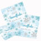 Schneeflocken-Partydekorationen, 100 Stück, Schneeflocken-Servietten, weiß, blau und silber, Kristall, magische Schneeflocken, Cocktail-Servietten für Winterwunderland, Dekorationen, Weihnachten,