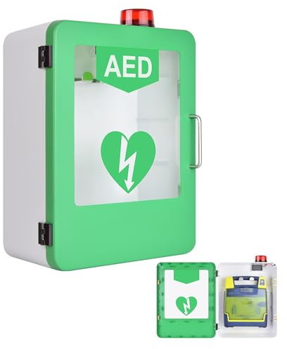 AED-Defibrillator-Aufbewahrungsschrank, Alarmierter AED-Schrank, Aufbewahrungsschrank für Erste-Hilfe-Kasten, 4 mm hochfestes ABS-Hauptmaterial, für Büro, Pflegeheim, Bus
