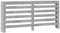 vidaXL Radiator Cover Heater Slat Cabinet - Concrete Grey Engineered Wood - Modern Decorative Living Room Furniture - 175x20x82 cm