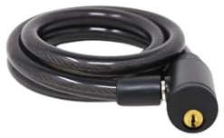 Stahlex - Lucchetto con cavo 390 con supporto, 120 cm con chiave, cavo in acciaio da 12 mm, colorato e flessibile, con 2 chiavi e supporto, per bicicletta, e-bike, scooter, passeggino
