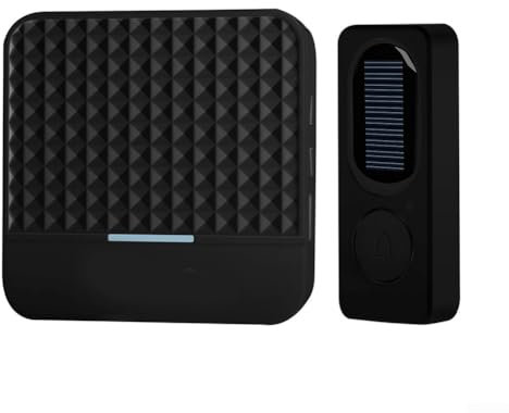 Solar Powered Funkklingel, Smart Music Doorbell Long Distance,Kabellose Türklingel Mit Solar Außen Haustürklingel Set, 300M Funk Reichweite Klingel Haustür