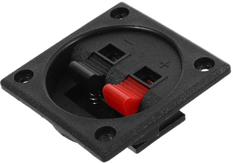 jojofuny Audio Junction Box Speaker Terminals Speaker Connectors Terminal Car Speaker Terminal Cup Speaker Binding Post Terminals Speaker Binding Post Plate Car Stereo Connectors Abs Black