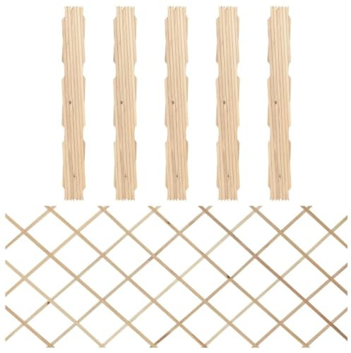 Lauuoeriau Clôture et barrières, panneaux de clôtureTreillis Clôtures 5 pièces Bois de Firwood massif 180 x 80 cm