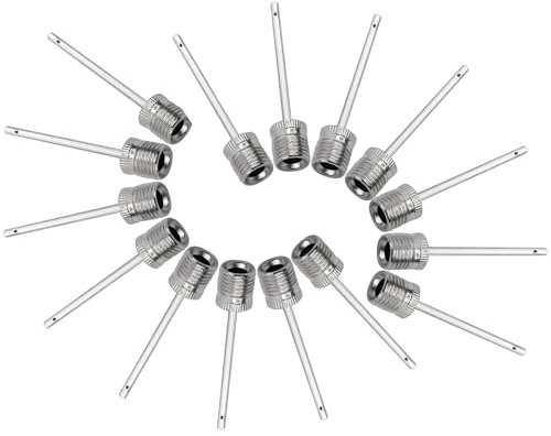 Ball Pump Inflation Needle (Pack of 15) - Stainless Steel Air Pump Needles - Ideal for Blowing Up Football, Basketball, Volleyball, and All Other Sports Balls