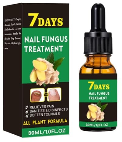 Ginger Nail Treatment - Nail Fungal Treatment - 7Days Fungal Nail Repair Essence - Nail Growth Serum And Nail Strengthener For Damaged Nails - Nail Helper Cuticle Oil For Nails Daily Nail Care
